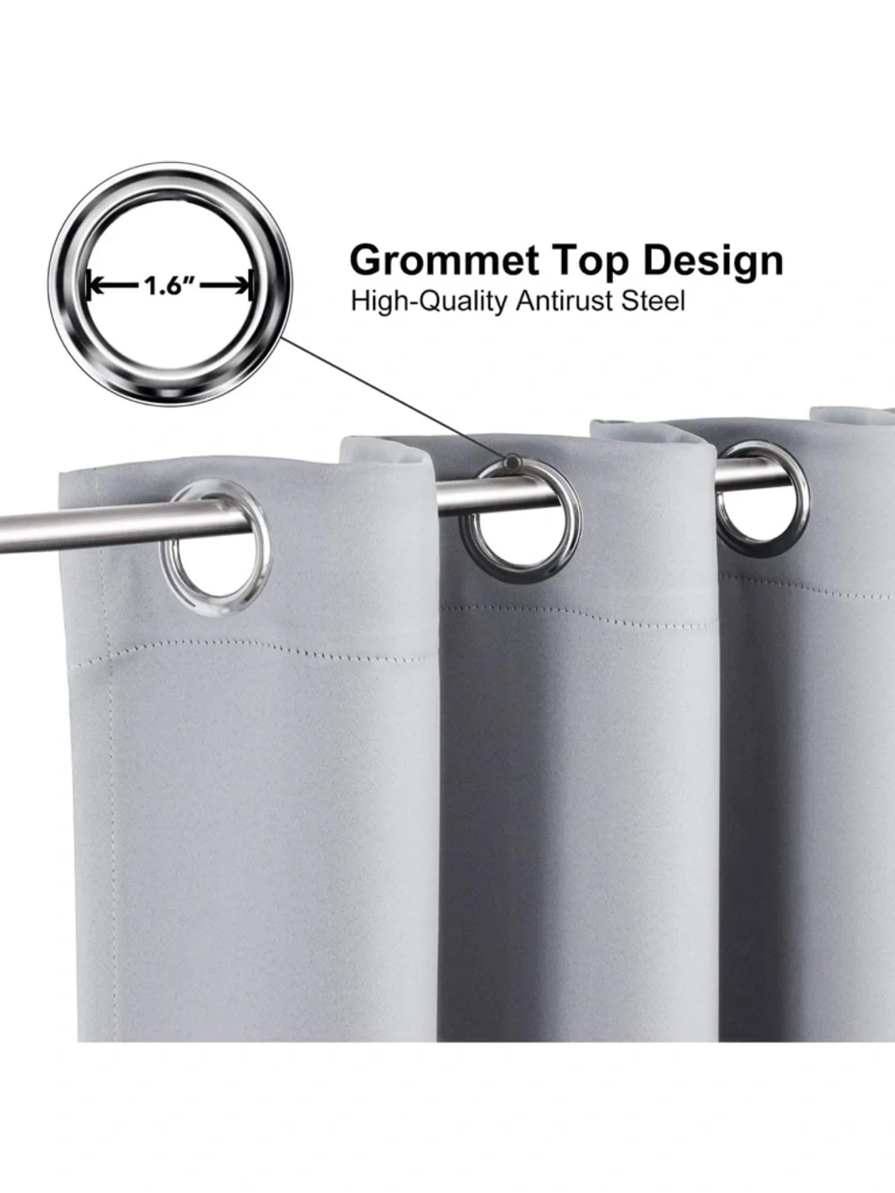 Chris Dowa Gray Blackout Curtain Panels
